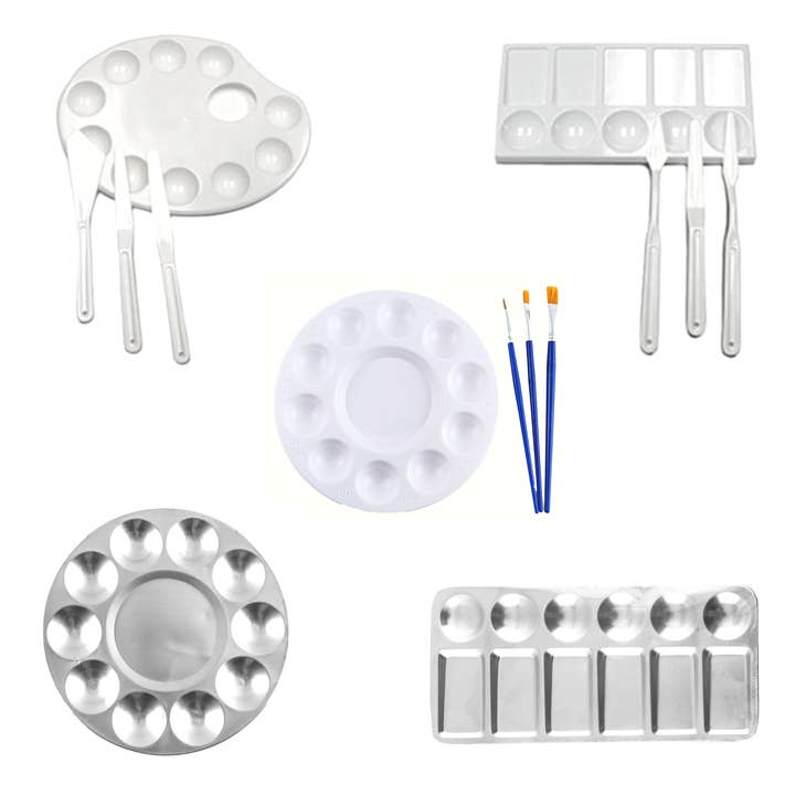 Angels Craft - Wholesale Palette/Mixing Tray - Paint Palettes, various shapes, sizes, and materials
