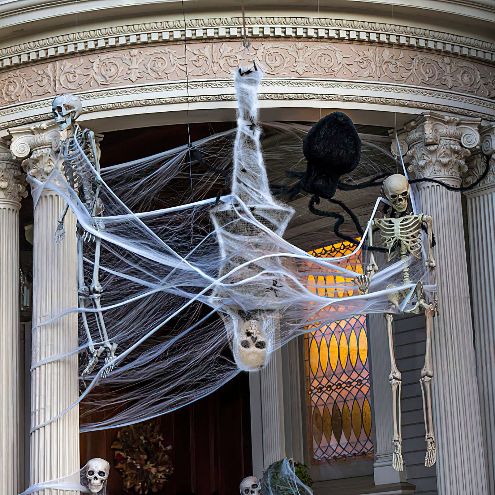 Fun Little Toys - Vendita all'ingrosso Ornamenti/decorazioni per esterni - Decorazione Halloween Fantasma Avvolto di 155 cm con Suono3