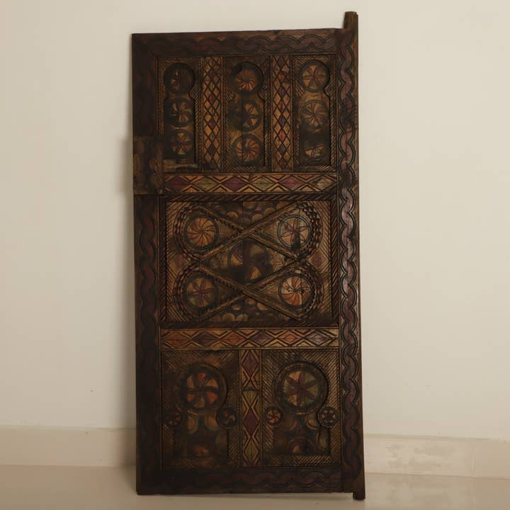 Painel de Porta Antigo Marroquino em Madeira Entalhada à Mão por atacado de MUSMUSRUGS