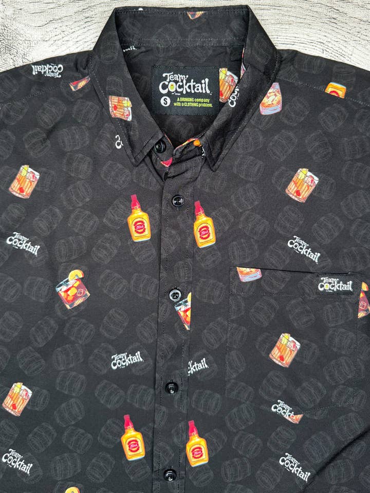 Team Cocktail - Wholesale Button Down Shirt - Unisex - Old Fashioned Bourbon Unisex Button Up3