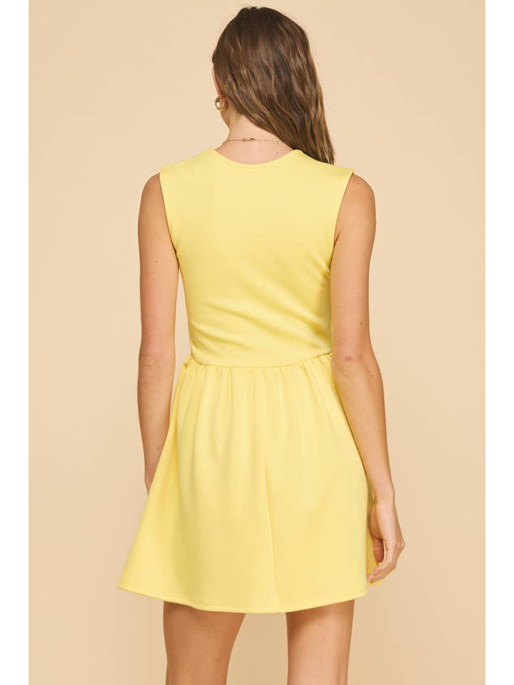 ISD1393 Hamilton Princess Short Dress Yellow for wholesale on Faire