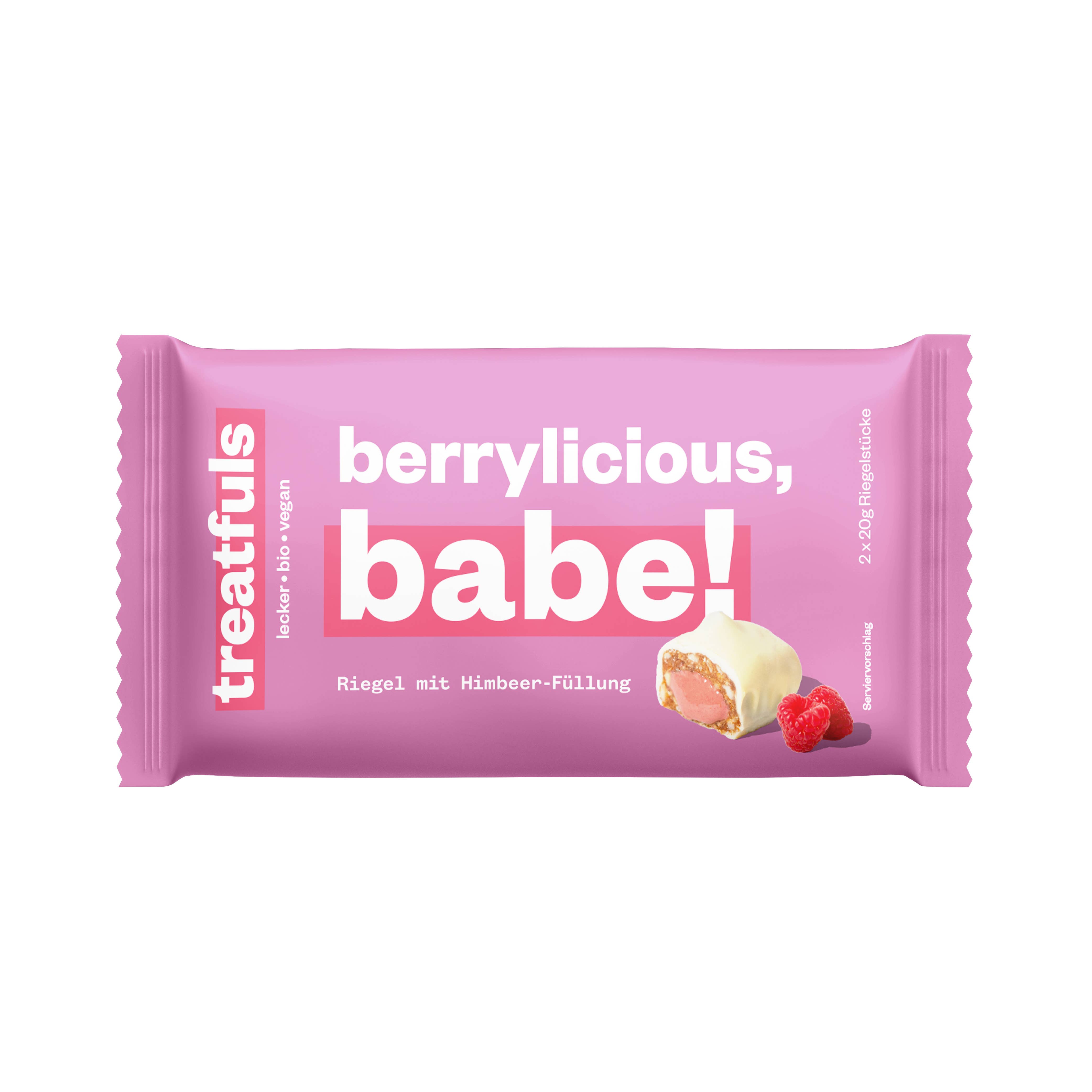 treatfuls - Wholesale Chocolate Bar - white chocolate raspberry bar with filling organic + vegan1