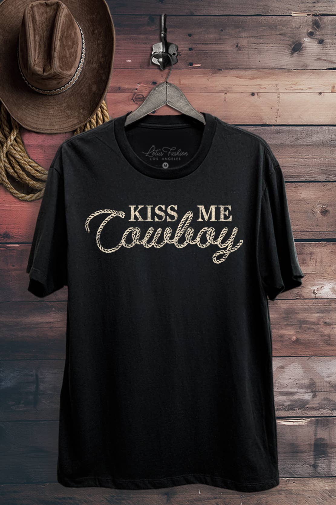 Lotus Fashion Collection – wholesale T-shirt (graphic) – women's – Kiss Me Cowboy Graphic Top3