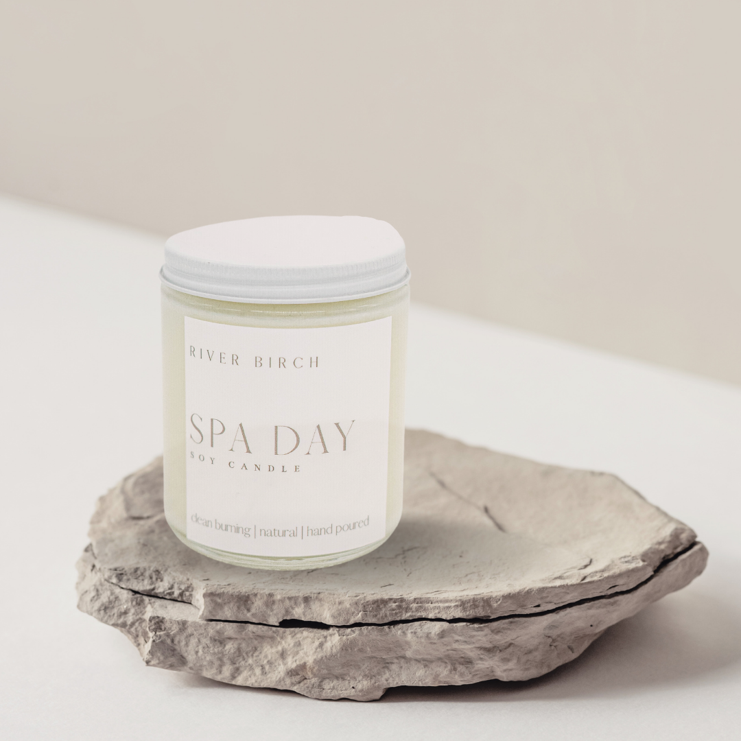 River Birch Candles - Wholesale Jar/Filled Candle - 8.5oz Spa Day- Clear Jar6
