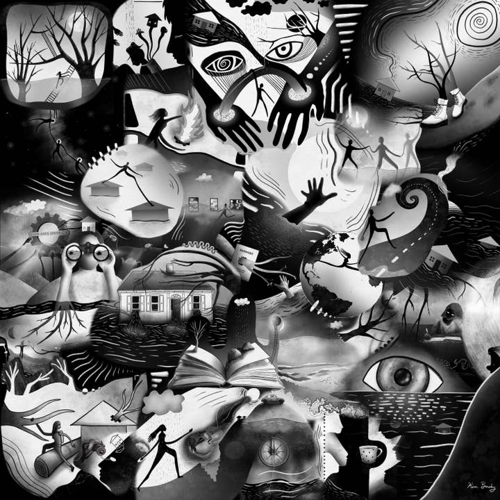 "Storia di una tempesta" - Stampa d'arte firmata per la vendita all'ingrosso da parte di All Around Artsy