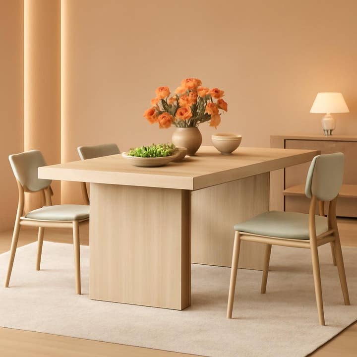 63 Inch Farmhouse Dining Table Seats 6 With Fluted Lines for wholesale by ShipItFurniture