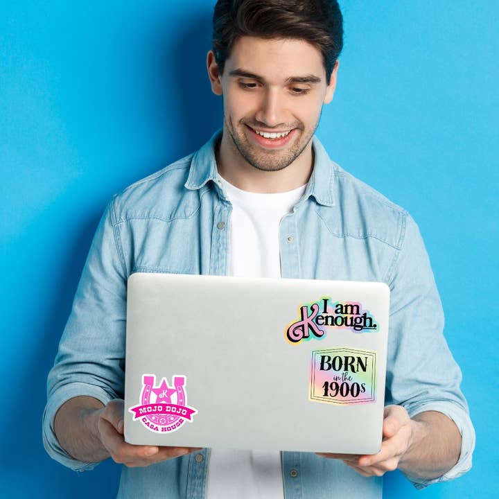 NatterDoodle - Vente Autocollant - Autocollant vinyle holographique né dans les années 1900 — Nostalgie rétro3