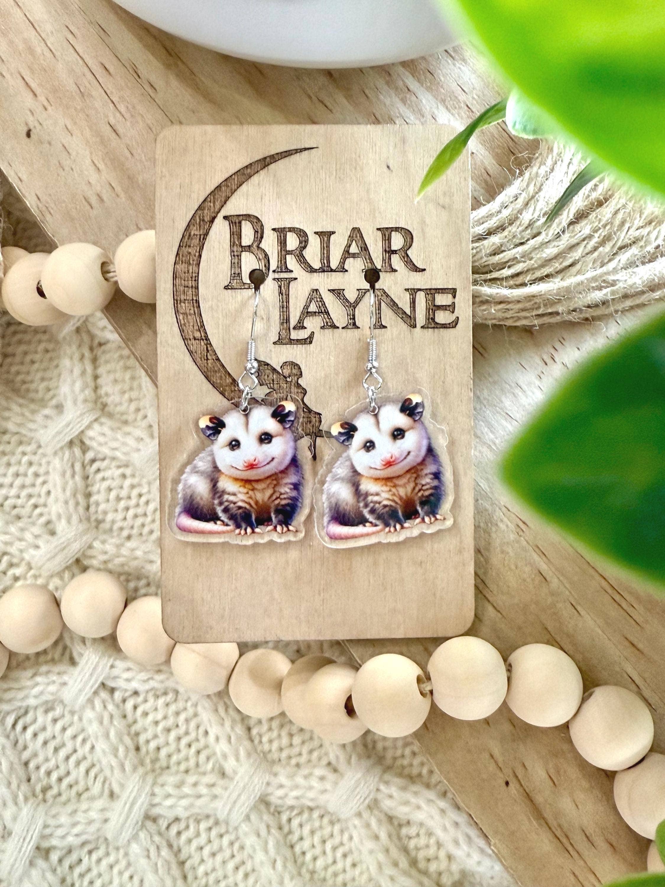 Briar layne - Wholesale Dangle Earrings - Opossum Trash Panda Possum Earrings Jewelry