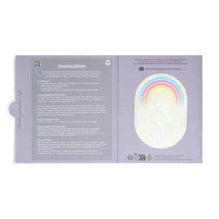 Botanopia USA - gifts , decor and cards for plant lovers - Wholesale Sticker - Rainbow maker sticker - Slow down and soak it up 12