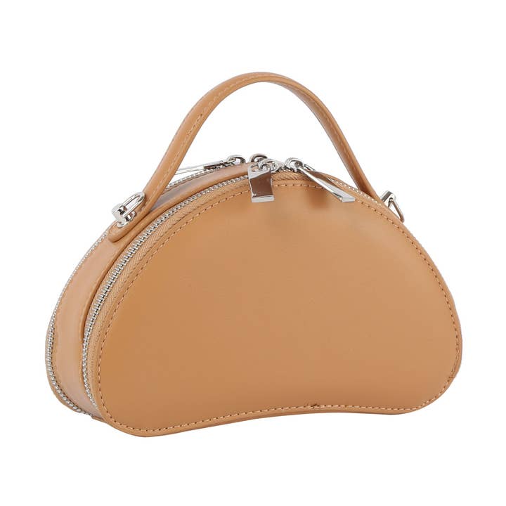 Double zip mini crossbody for wholesale by Handbag Factory Corp