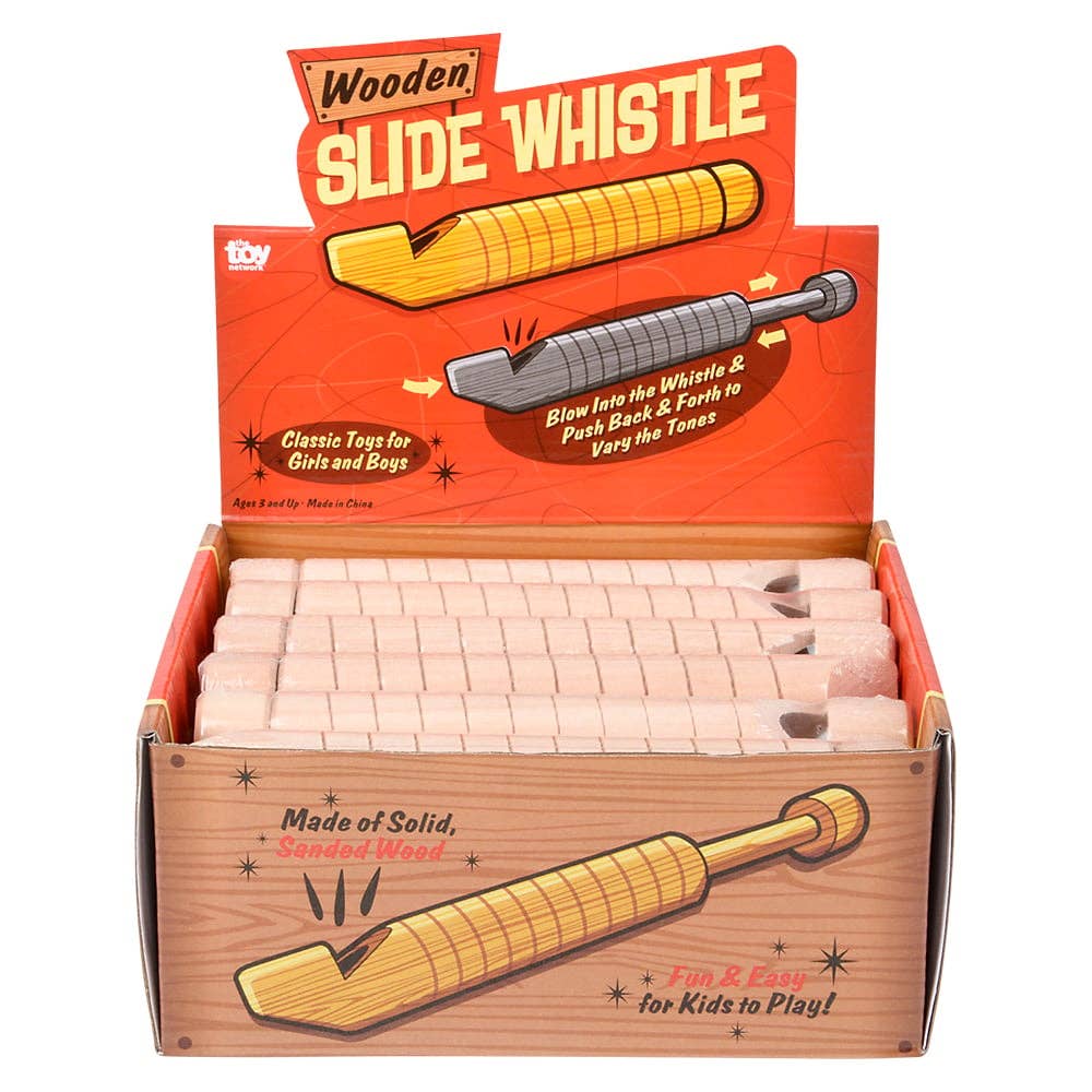 La Luna Bella - Toys - Wholesale Classic Toy - Kids - 7.5" WOODEN SLIDE WHISTLE LLB kids toys2