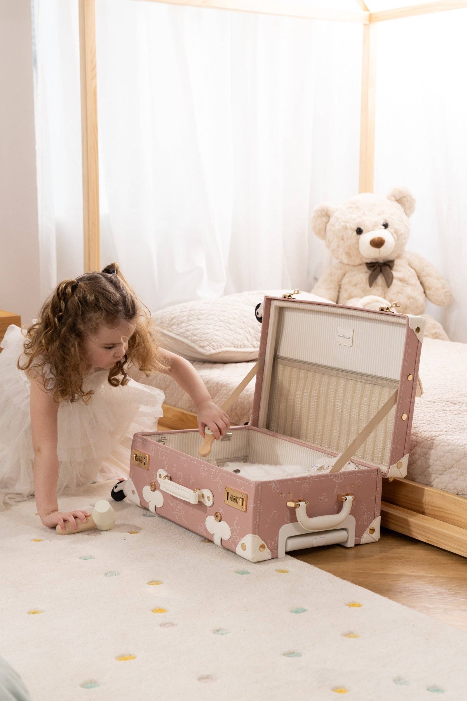 Coco Village - Wholesale Luggage - Kids - Vegan Leather Carry-On Suitcase - Ballerina3