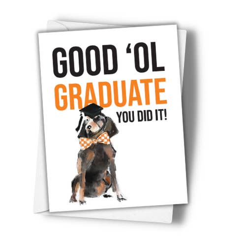 Hound Dog Graduation Card for wholesale by Hey Y'all Party