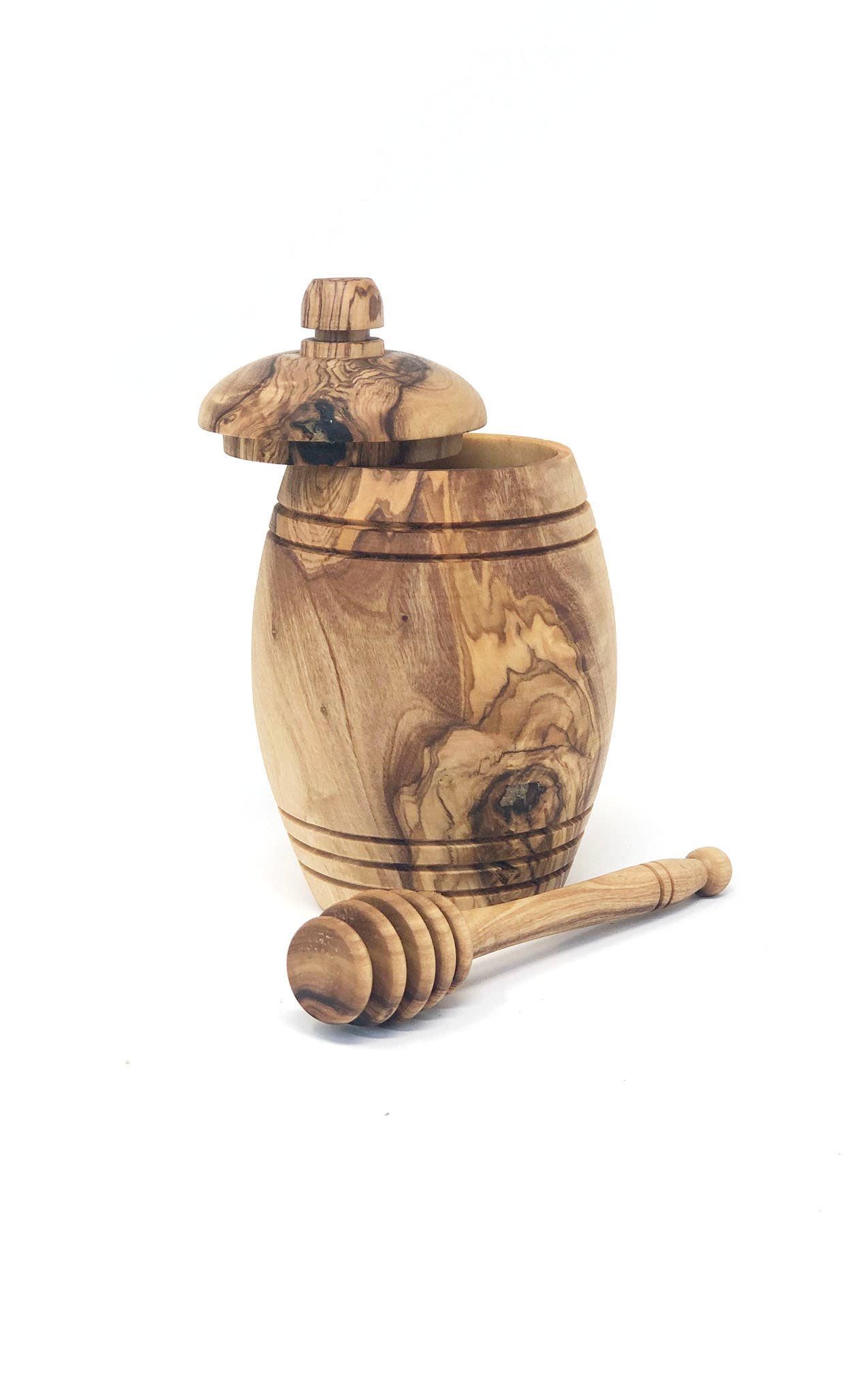 Scents and Feel - Wholesale Honey pot - Olive Wood Honey Jar and Its Spoon2