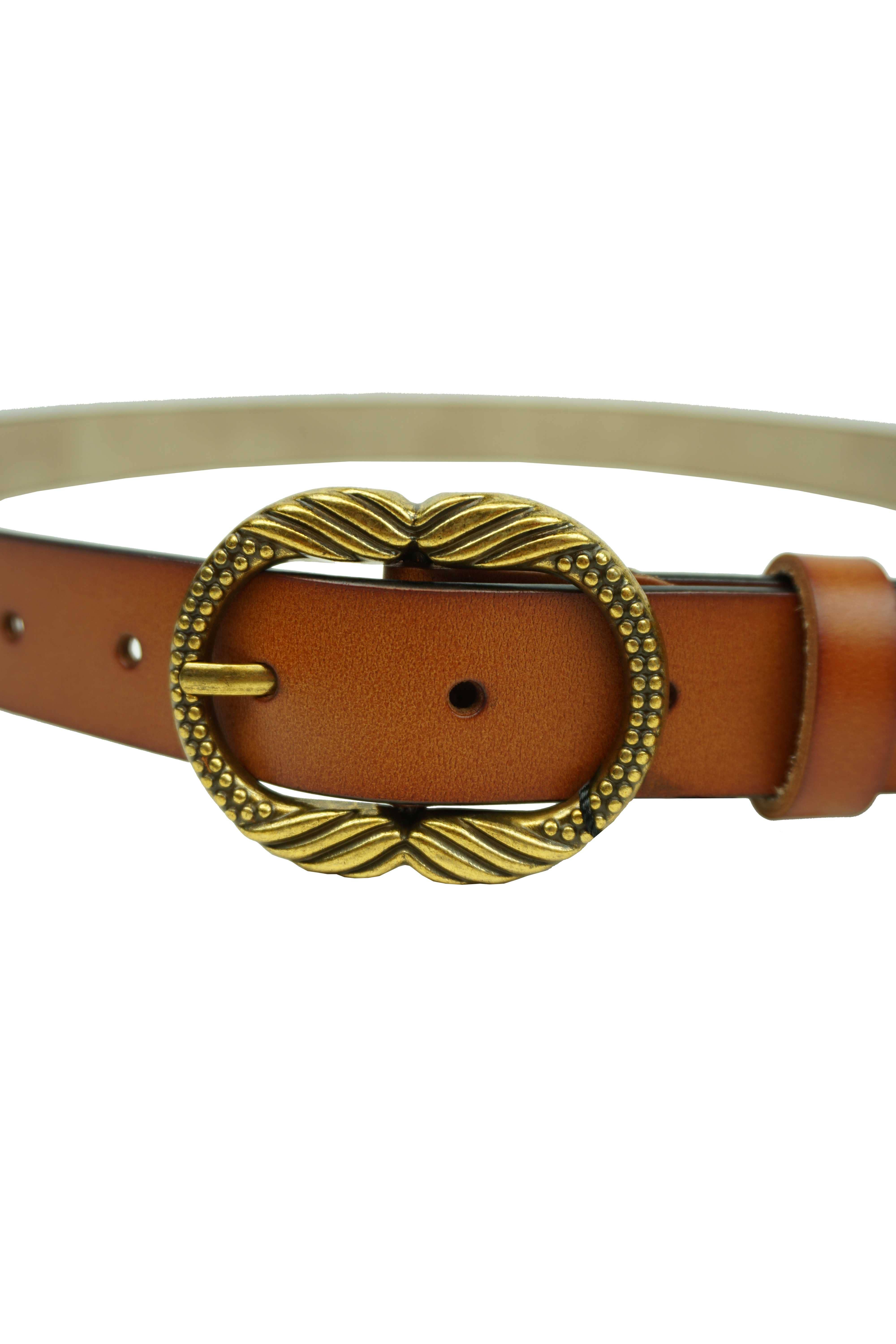 Anais - Wholesale Belt - Women's - Solid belt with golden buckle CT35576