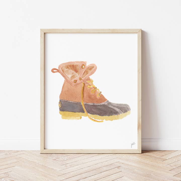 Gert & Co - Wholesale Kunstprint - Bean Boot Art Print | Bean Boot Maine wanddecoratie | 11"x14"