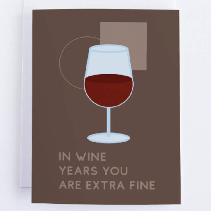 In Wine Years You Are Extra Fine — Jubiläums-Grußkarte Love And für den Großhandel von CardCraft