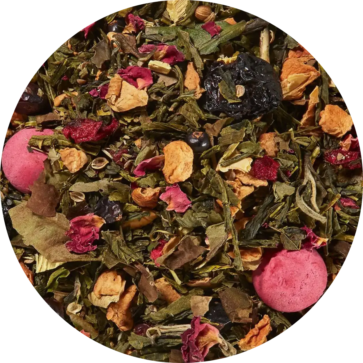Papo'thé – wholesale Loose tea – Sencha Green Tea Berry-Cherry 50g0