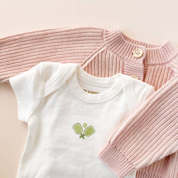 The Blueberry Hill - Wholesale Bodysuit (Non-Footed) - Baby - Onesie Pickleball Baby Romper Organic Cotton Gift Graphic4