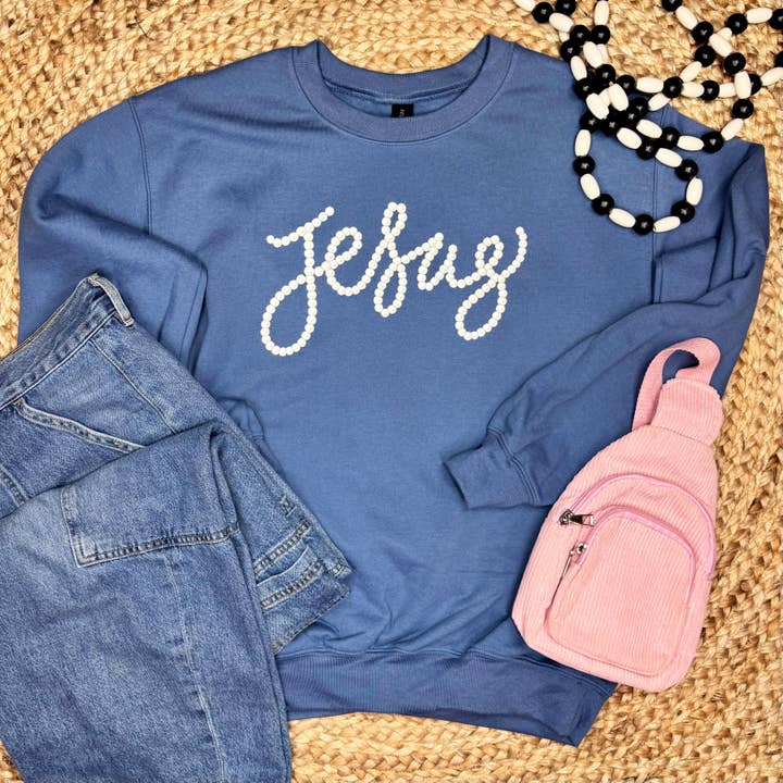 Jesus Pearls Sweatshirt for wholesale by Knox + Nell