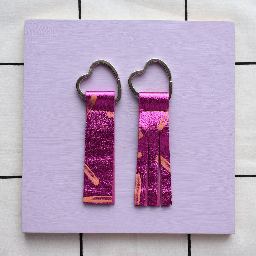 Jemma Marston - Vente Porte-clés – femme - Porte-clés en cuir peint à la main LOVE3