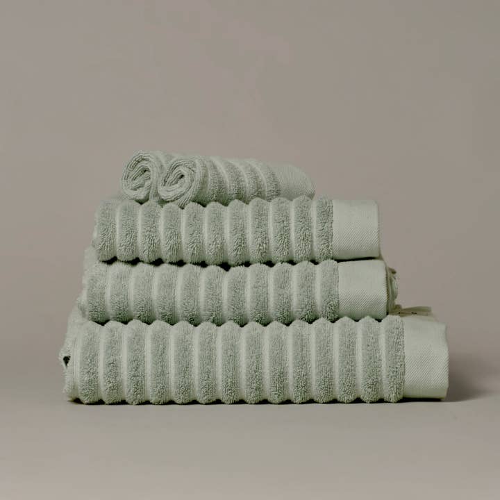 Misona - Wholesale Towel Set - Ribbed Organic Cotton Bath Towels & Face Cloths