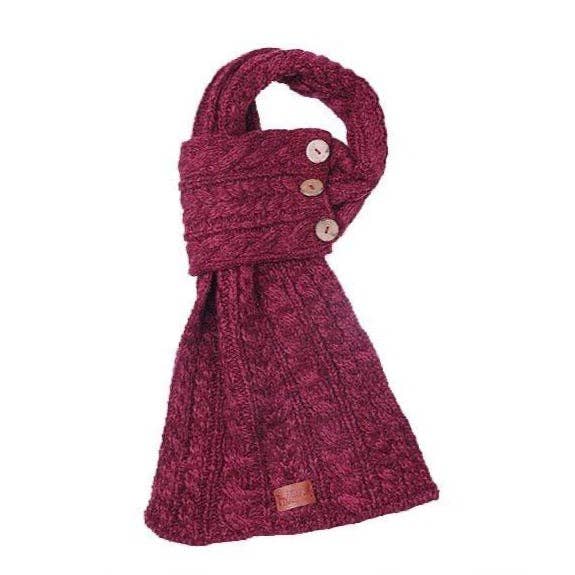 Aran Traditions - Wholesale Scarf - Women's - Aran Cable Button Wrap Scarf35