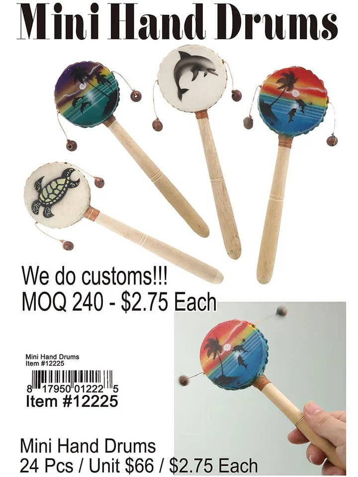 Mini Hand Drums . for wholesale by Puka Creations