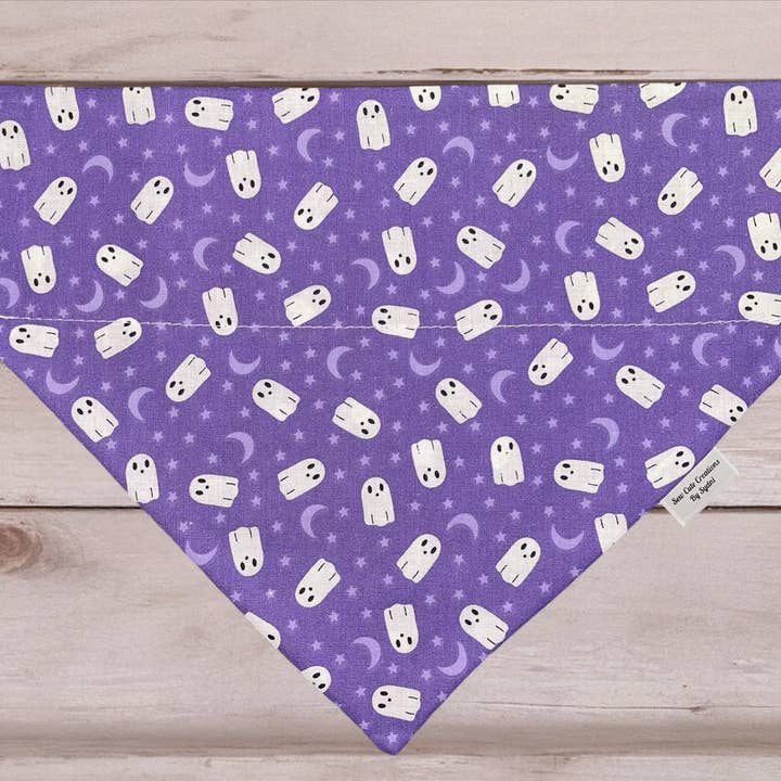 Purple Ghosties - Bandana met lange mouwen voor wholesale door Sew Cute Creations By Sydni