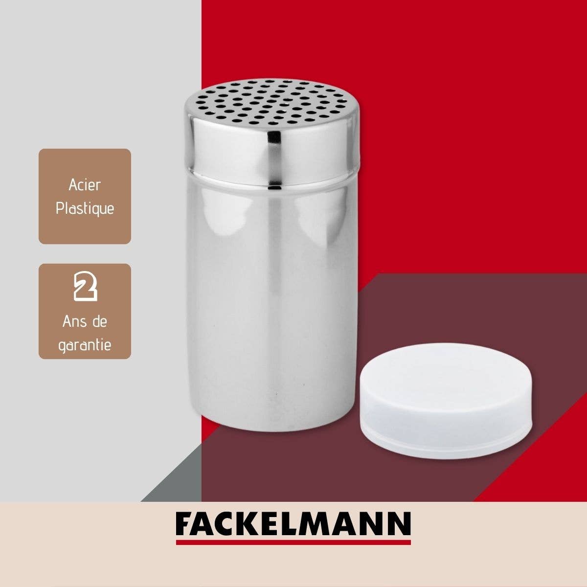 Fackelmann - Wholesale Jar - stainless steel icing sugar and cocoa shaker with3