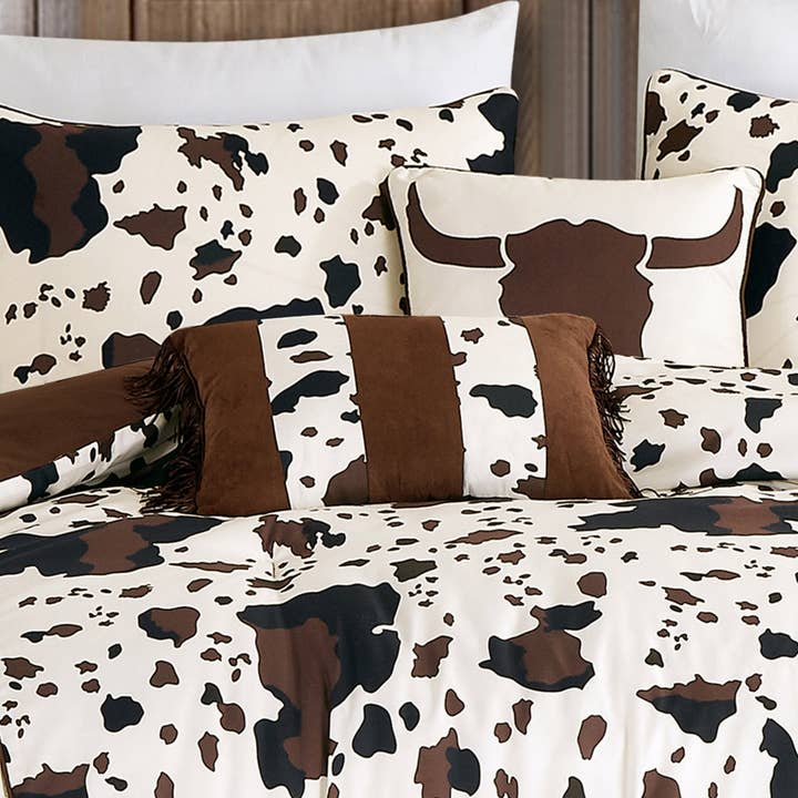 Linen Mart - Wholesale Bedding set - Rustic Cowhide Lodge Comforter Set - 5 Piece Set7