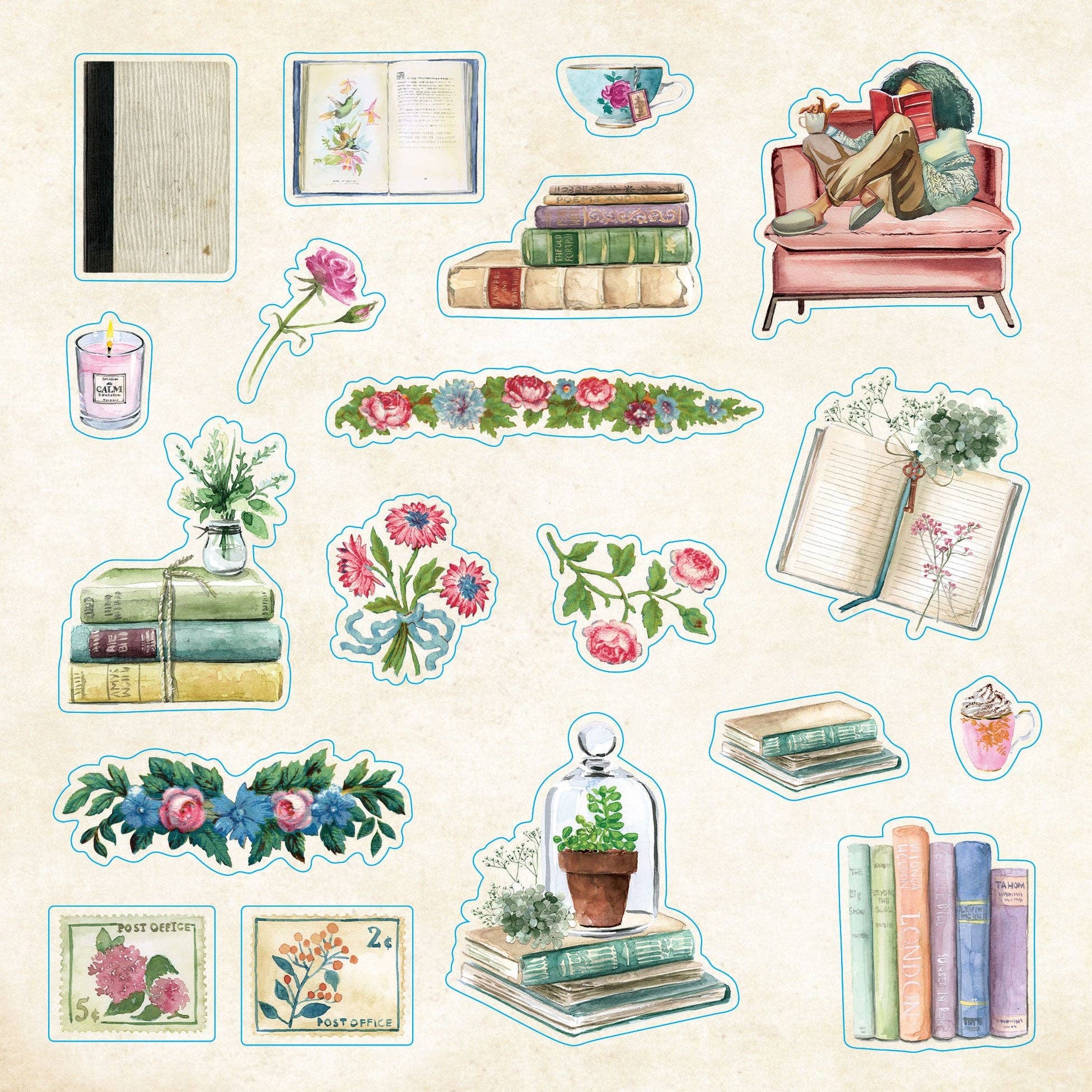 Peter Pauper Press - Wholesale Sticker - Bibliophilia Ephemera Sticker Book3