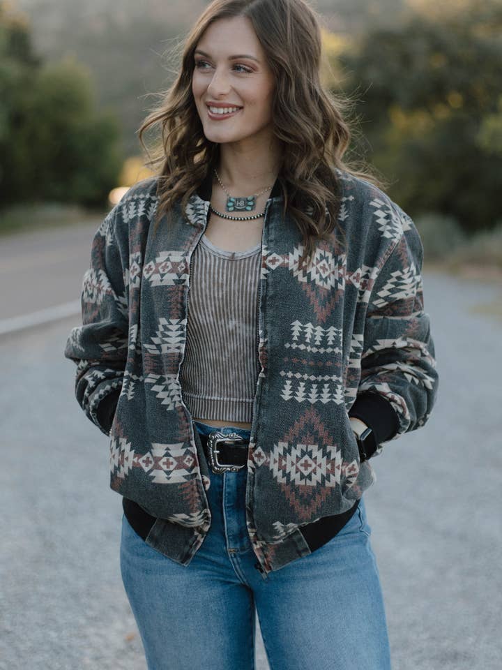 Sterling Kreek - Wholesale Bomber jacket – Women’s - Sagebrush Spirit Bomber Jacket8