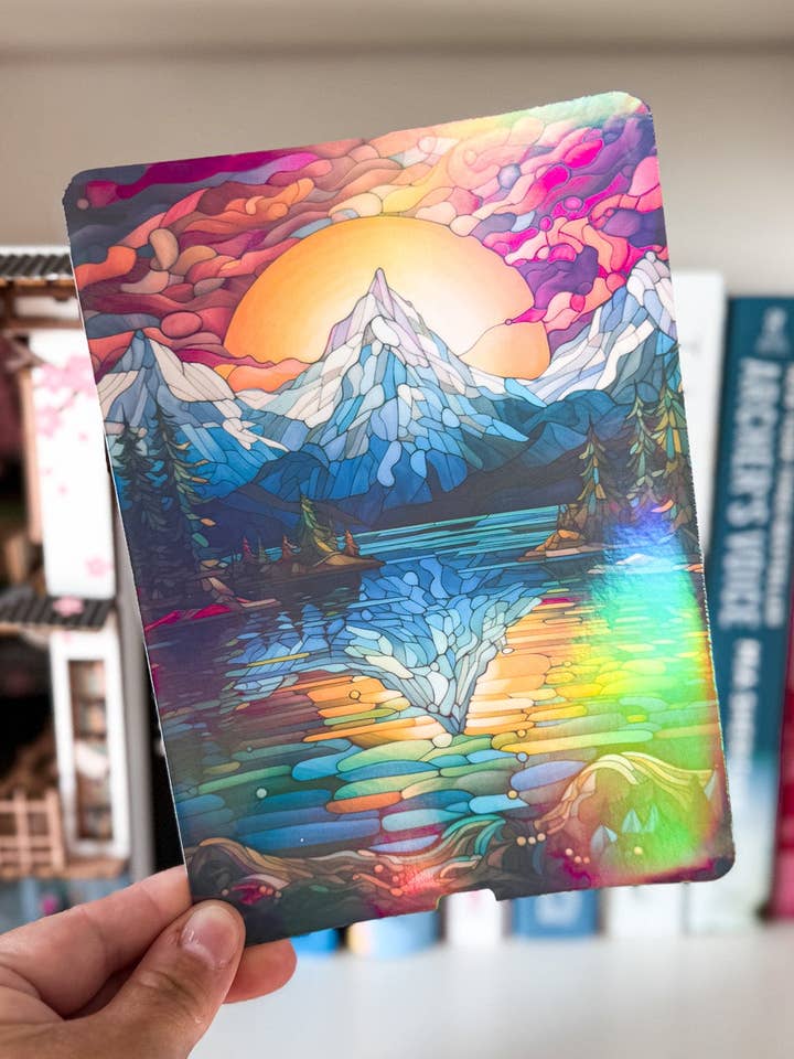 Berg-Buntglas-Design Kindle-Hüllen-Einsatz für den Großhandel von Violet Moon Studio