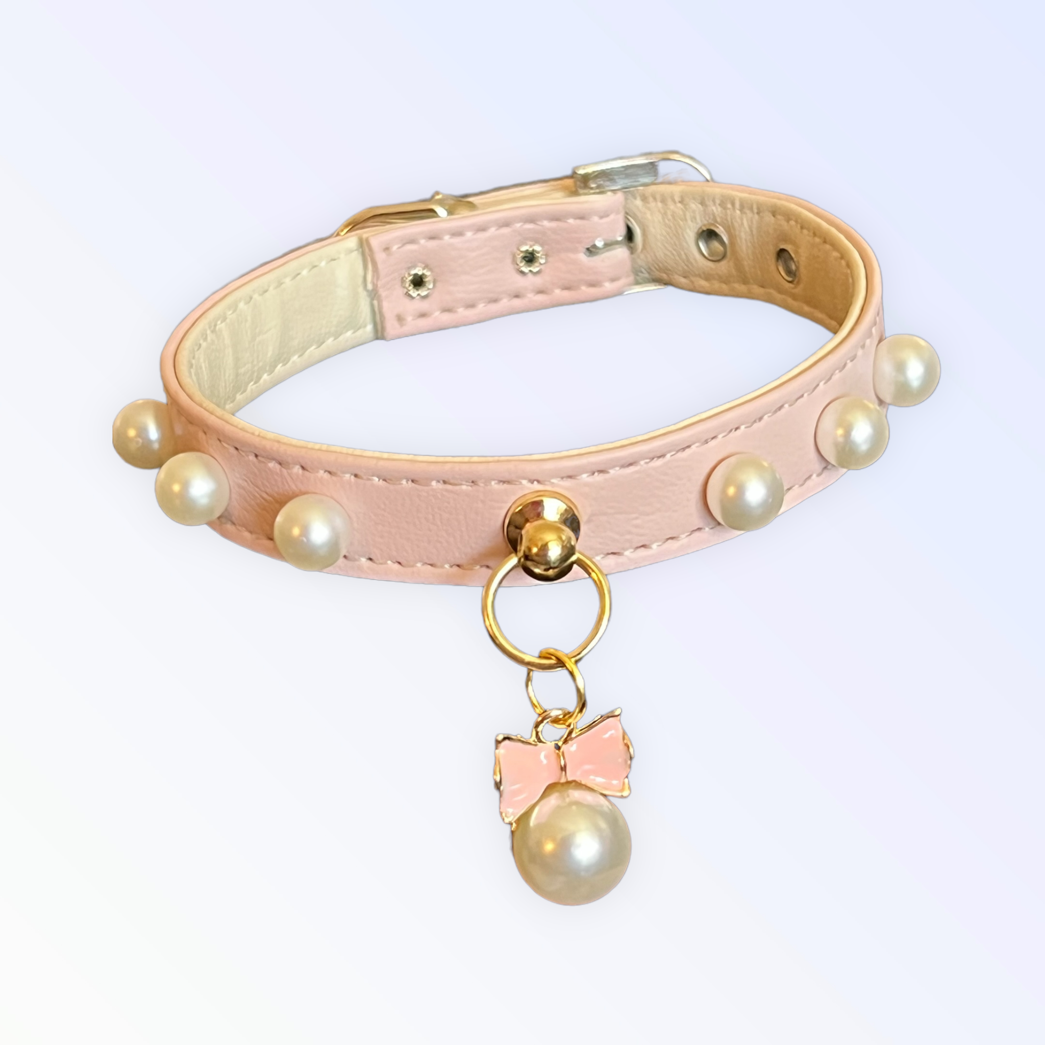Bark Fifth Avenue - Wholesale Pet Collar - Dog - Beaded Pearls and Bow Collar0