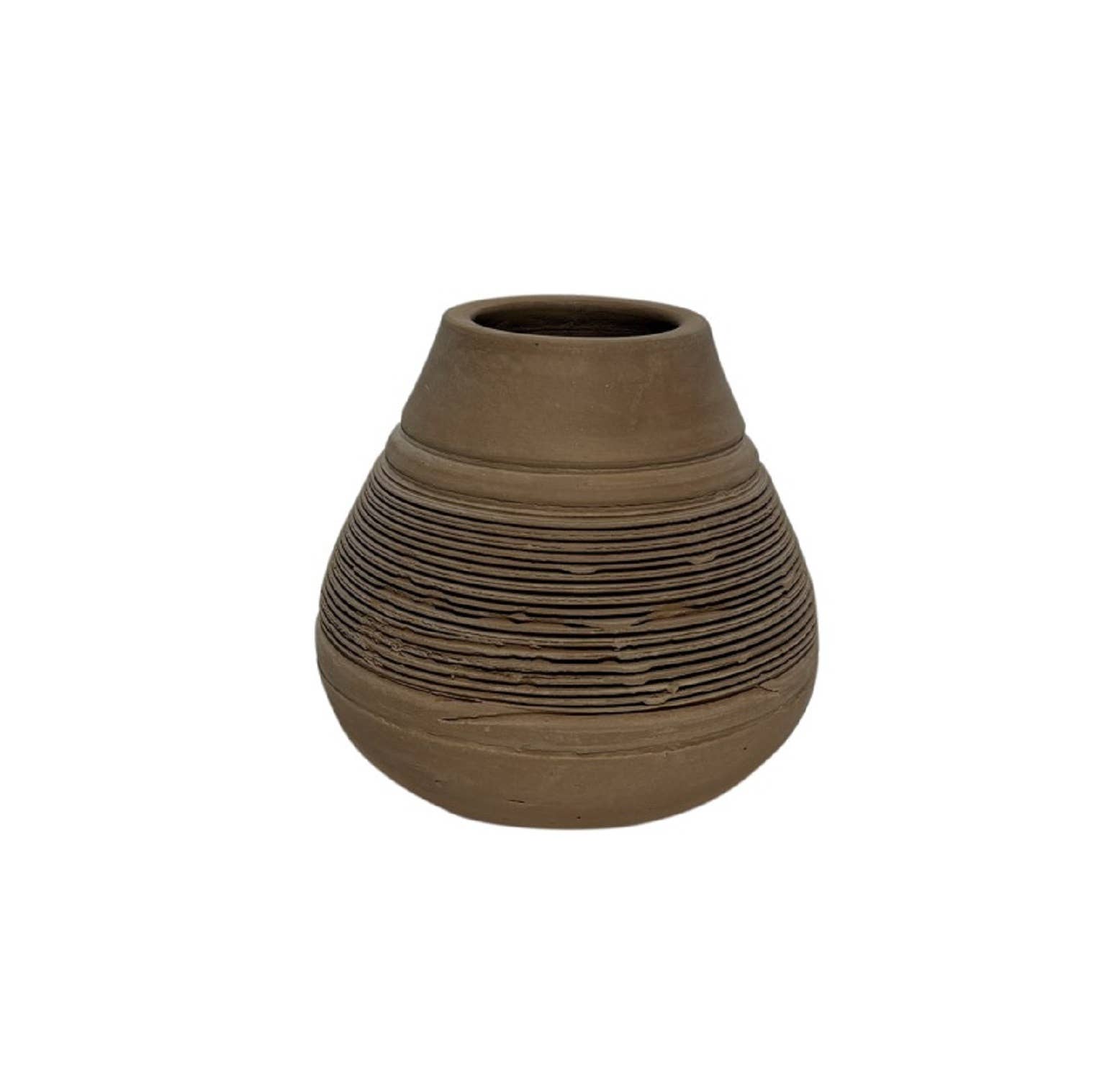 Terracotta Vase Natural H 5.5" & Dia 6.3" for wholesale on Faire