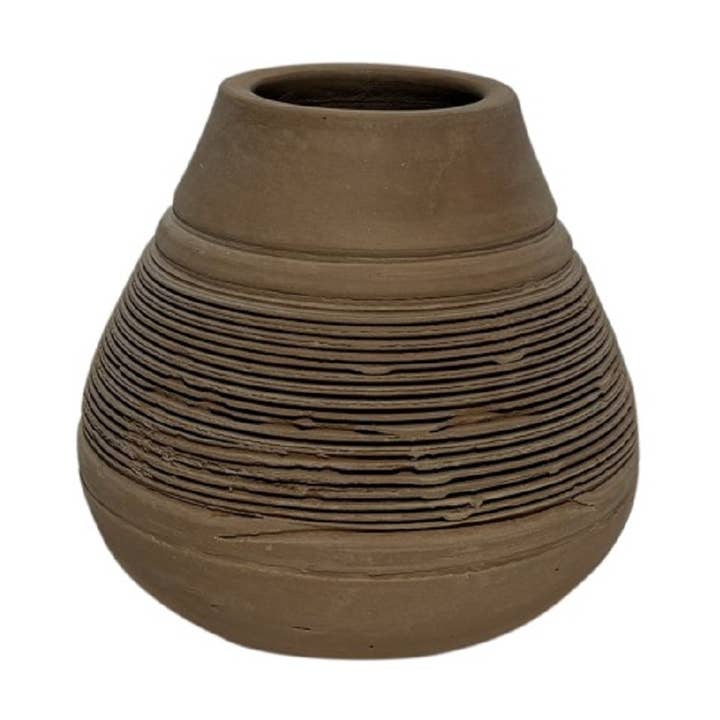 Terracotta Vase Natural H 5.5" & Dia 6.3" for wholesale on Faire0