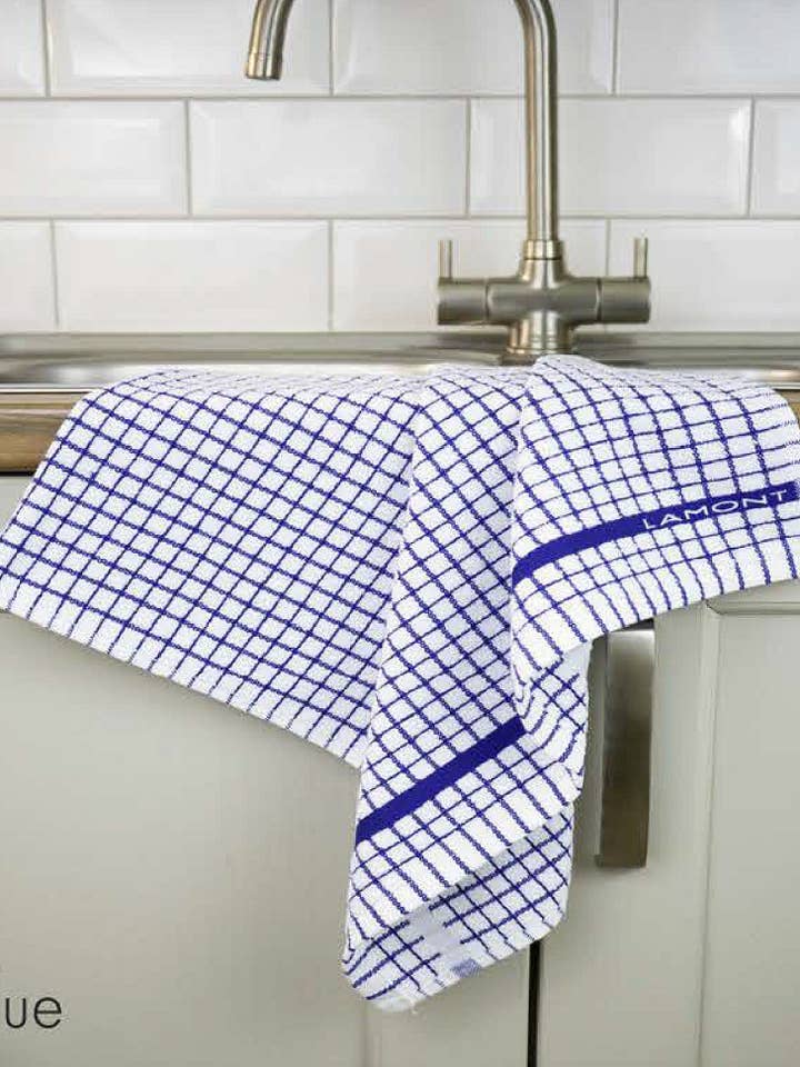 Poli-Dri Cotton Tea Towel - Blue for wholesale by Samuel Lamont and Sons