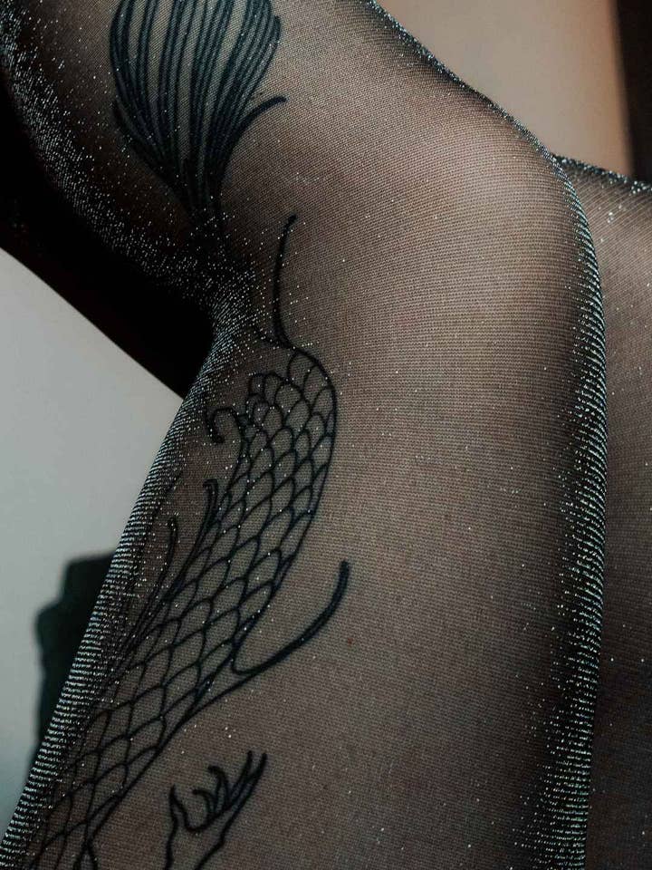 Dual Defiance - Wholesale Tights - Women's - SILVER DAWN Glitter Tights (limited)1