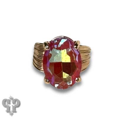 Pink Panache Brands - Wholesale Cocktail/Statement Ring - Oval rhinestone ring2