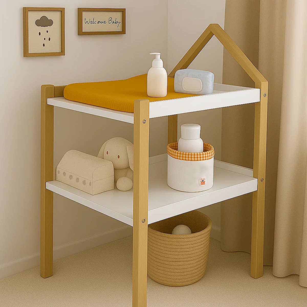 PAPATE - Vente Bac de Rangement - Enfant et bébé - Panier de rangement en coton bio3