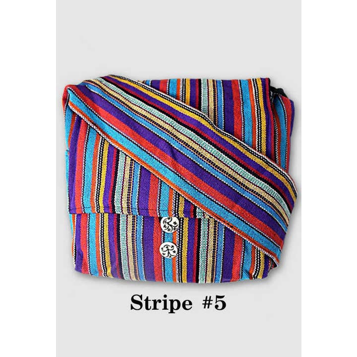 Ganesh Himal Trading - Wholesale Messenger Bag - Unisex - Handcrafted Cushioned Cotton Crossbody Wide Strap Flap Bag7