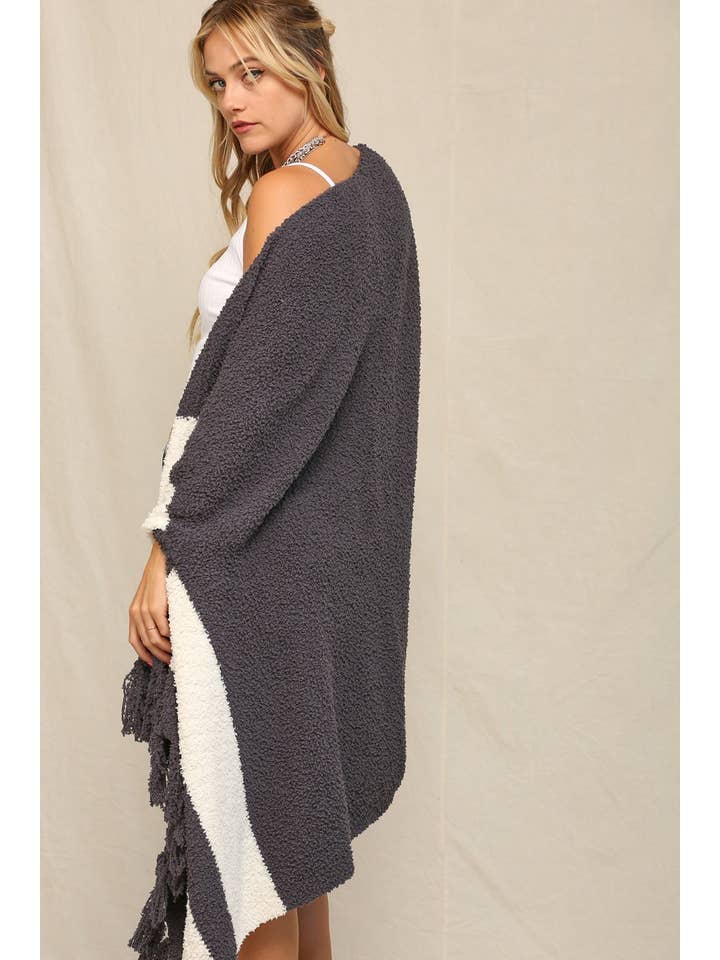 KyeMi - Wholesale Poncho - Women's - Super Soft And Stretchy Poncho With Fringe6