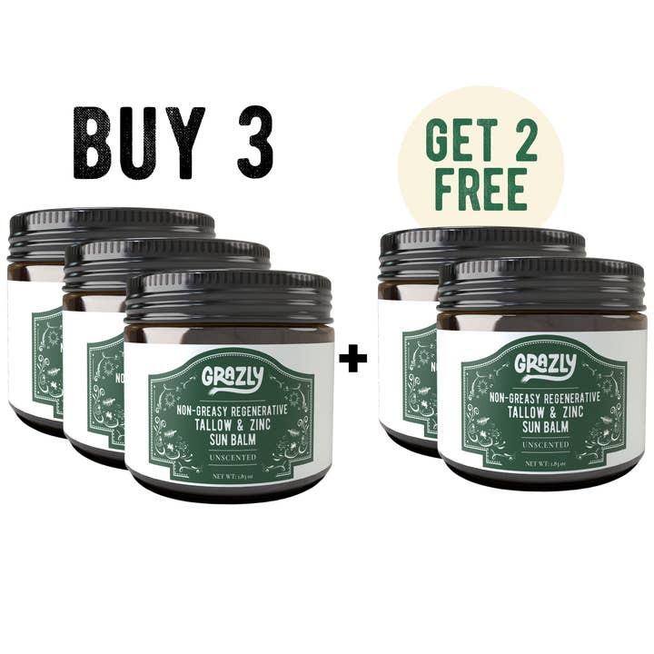 Regenerative Tallow & Zinc Sun Balm for wholesale by Grazly