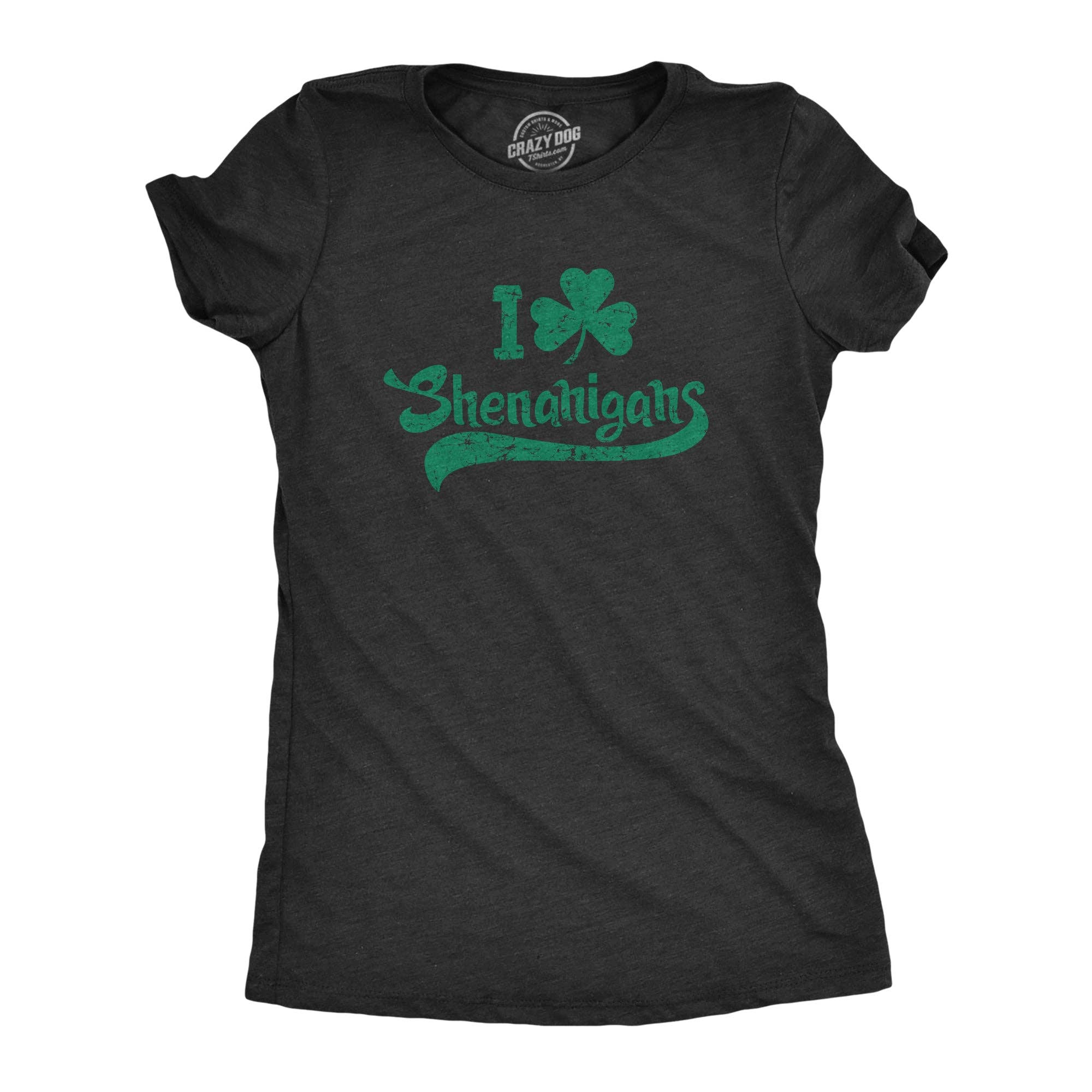 Crazy Dog T-Shirts - Wholesale Screen Printed T-Shirt - Women's - I Clover Shenanigans Womens Saint Patricks Day  T Shirt5