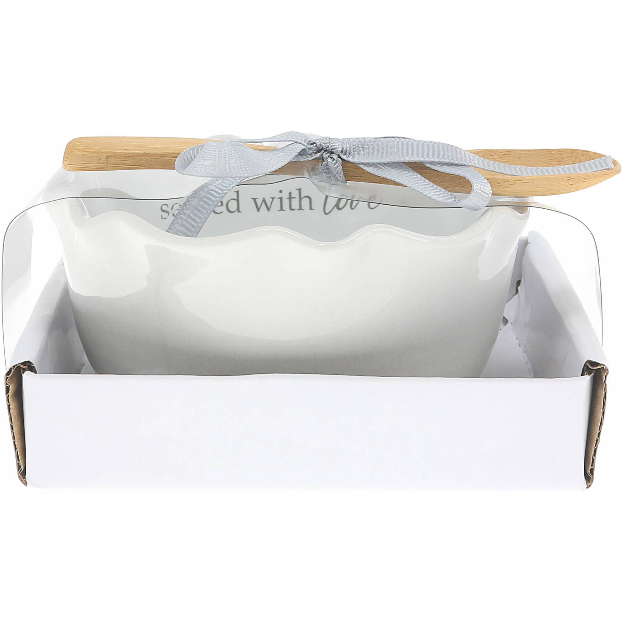 Pavilion - Wholesale Serve Bowl - Love - 4.5" Ceramic Bowl with Bamboo Spoon7