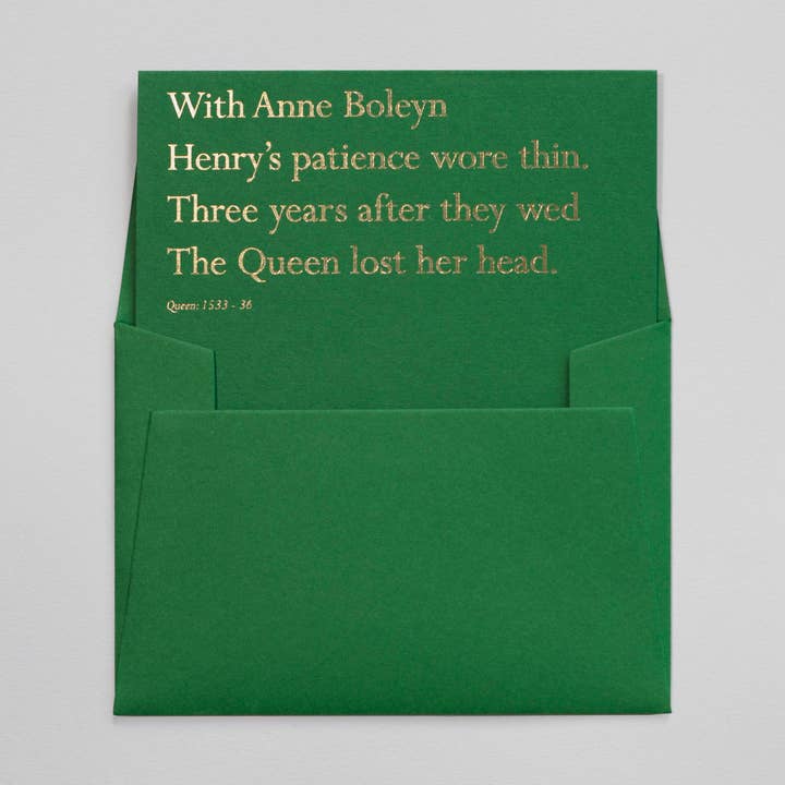 Anne Boleyn Clerihew for wholesale by Jot Paper Co.