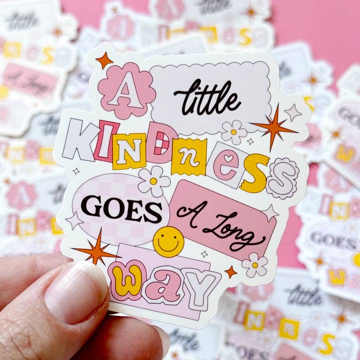 Adesivo per la salute mentale, Adesivo gentilezza, Adesivi estetici per la vendita all'ingrosso da parte di Cotswold Transfers