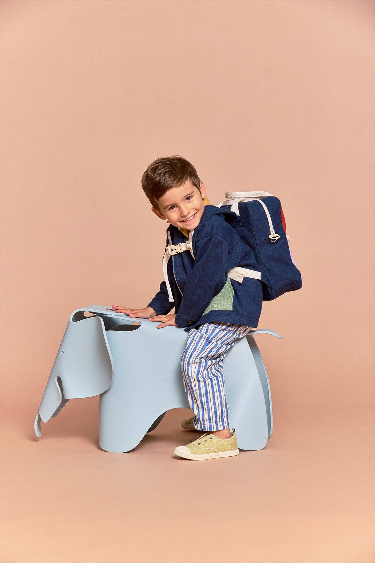 Hindbag – wholesale Ryggsäck - Barn – Arthur Tricolore Terrakotta Ryggsäck1