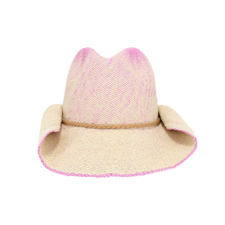 MiMi Wholesale - Wholesale Cowboy Hat - Women's - CBH0034 Ombre Rolled Edge Cowboy Hat